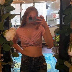 Rome lavender crop top